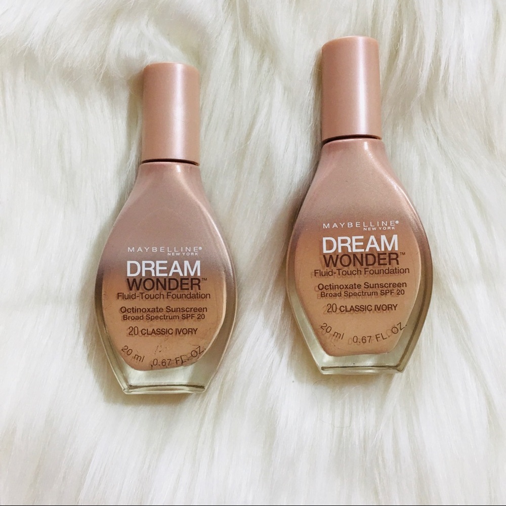 NEW Maybelline Dream Wonder Fluid-Touch Foundation (Set of 2)